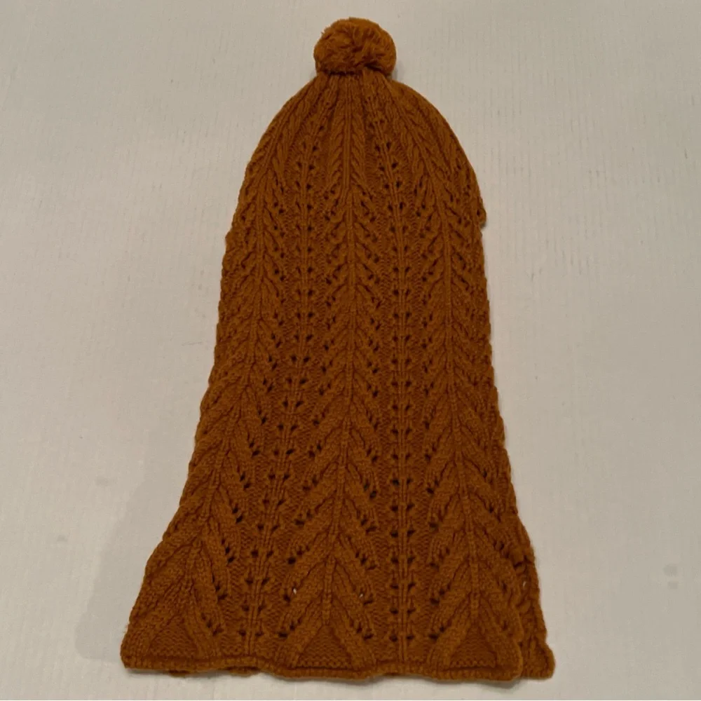Luxton S-M Balaclava Hood Scarf Hat Rust